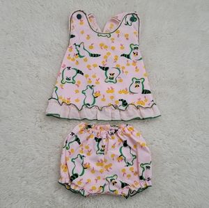 Vtg Stones Wear Raccoon Print Outfit Sz 18 Mo